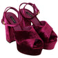 Sumptuous Velvet Platform Sandals in Pink