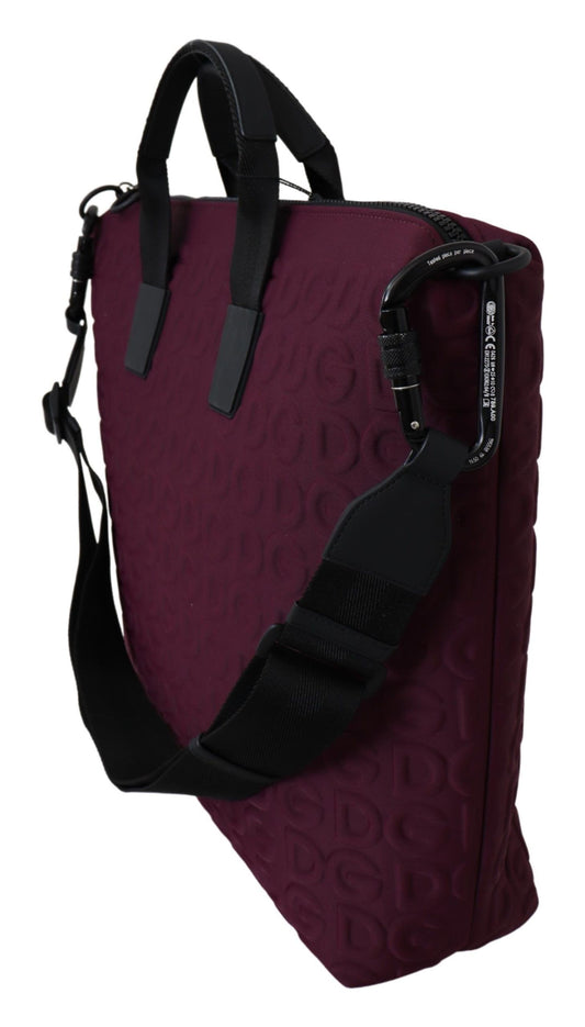 Elegant Maroon Neoprene Crossbody Bag