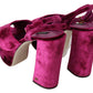 Sumptuous Velvet Platform Sandals in Pink