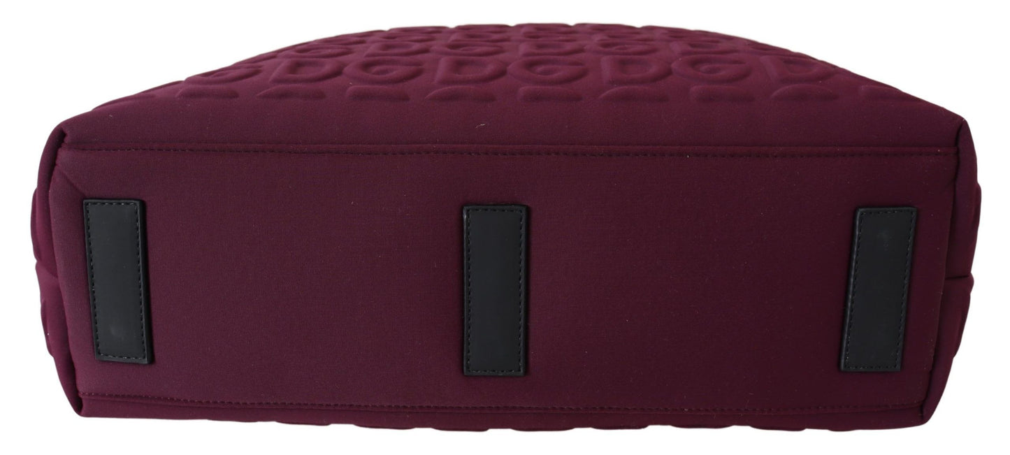 Elegant Maroon Neoprene Crossbody Bag