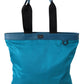 Sapphire Blue Nylon Tote Bag with Logo Detail