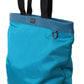 Sapphire Blue Nylon Tote Bag with Logo Detail