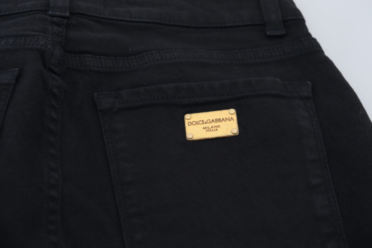 Elegant Black Denim Pants - Slim Fit Luxury