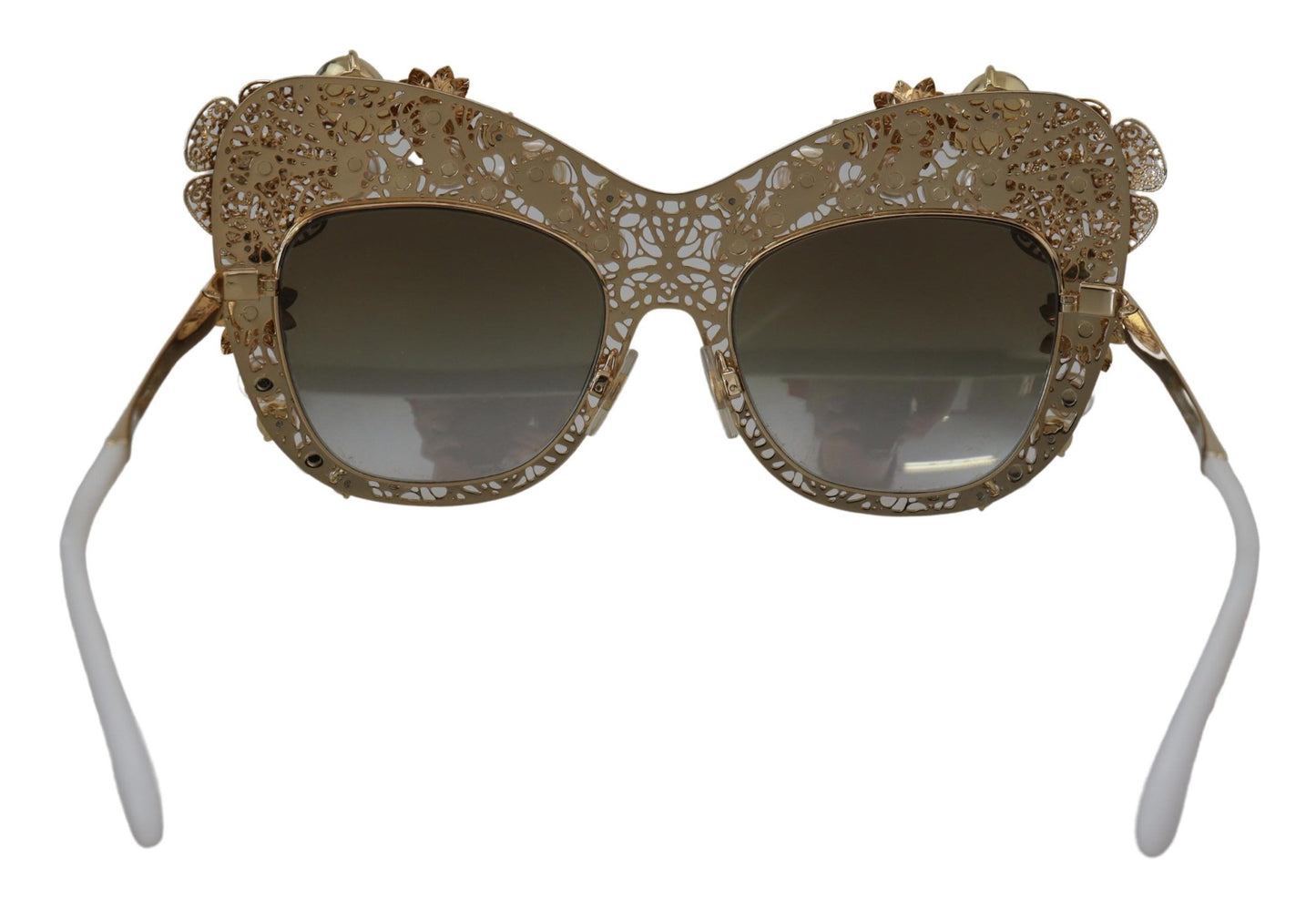 Ortensia Embellished Gold Sunglasses