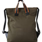Elegant Army Green Cotton Blend Backpack