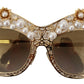 Ortensia Embellished Gold Sunglasses