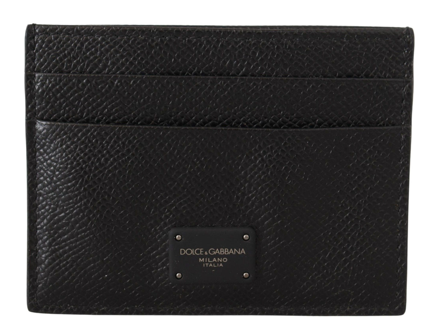 Elegant Black Leather Cardholder Case