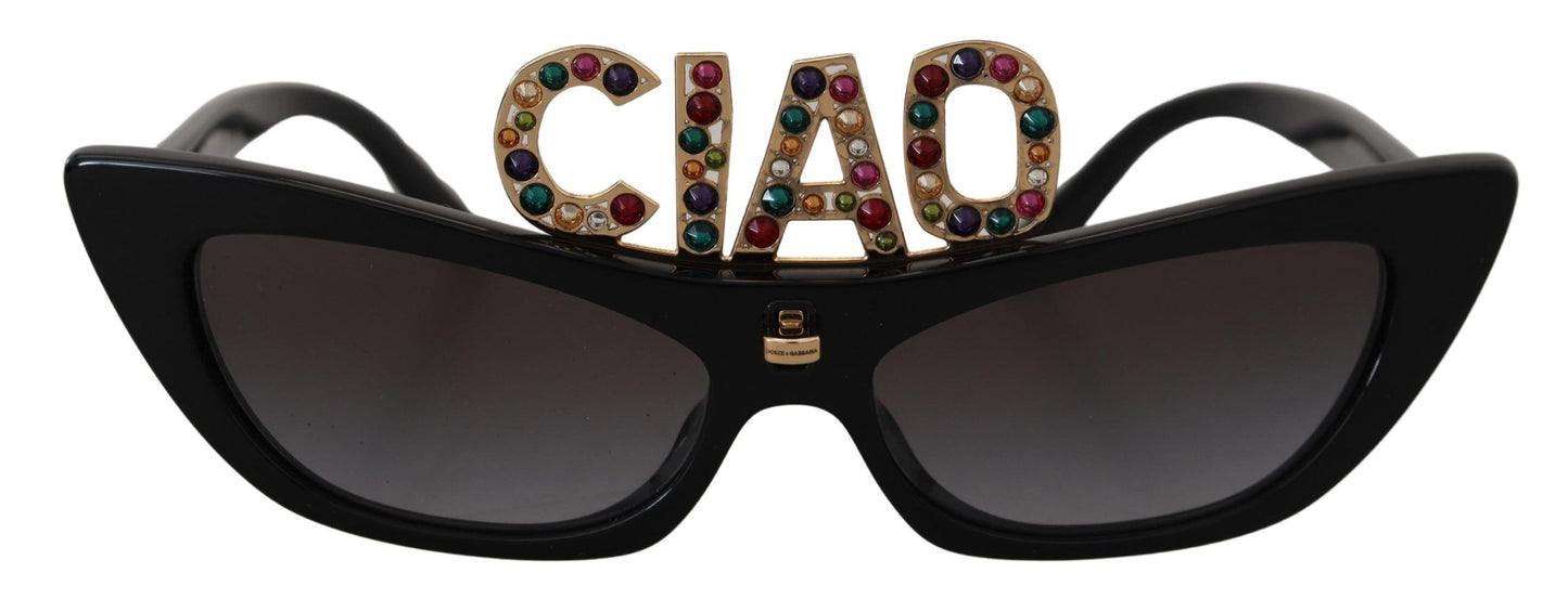 Chic Crystal-Embellished Cat Eye Sunglasses