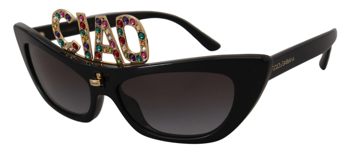 Chic Crystal-Embellished Cat Eye Sunglasses