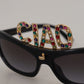 Chic Crystal-Embellished Cat Eye Sunglasses