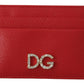 Elegant Red Leather Cardholder Wallet