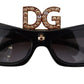 Chic Crystal-Embellished Cat Eye Sunglasses