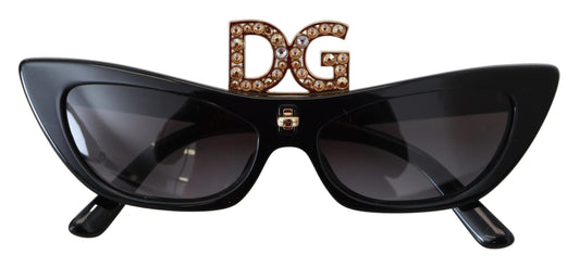 Chic Crystal-Embellished Cat Eye Sunglasses