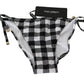 Checkered Monochrome Bikini Bottoms