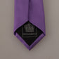 Elegant Purple Silk Bow Tie