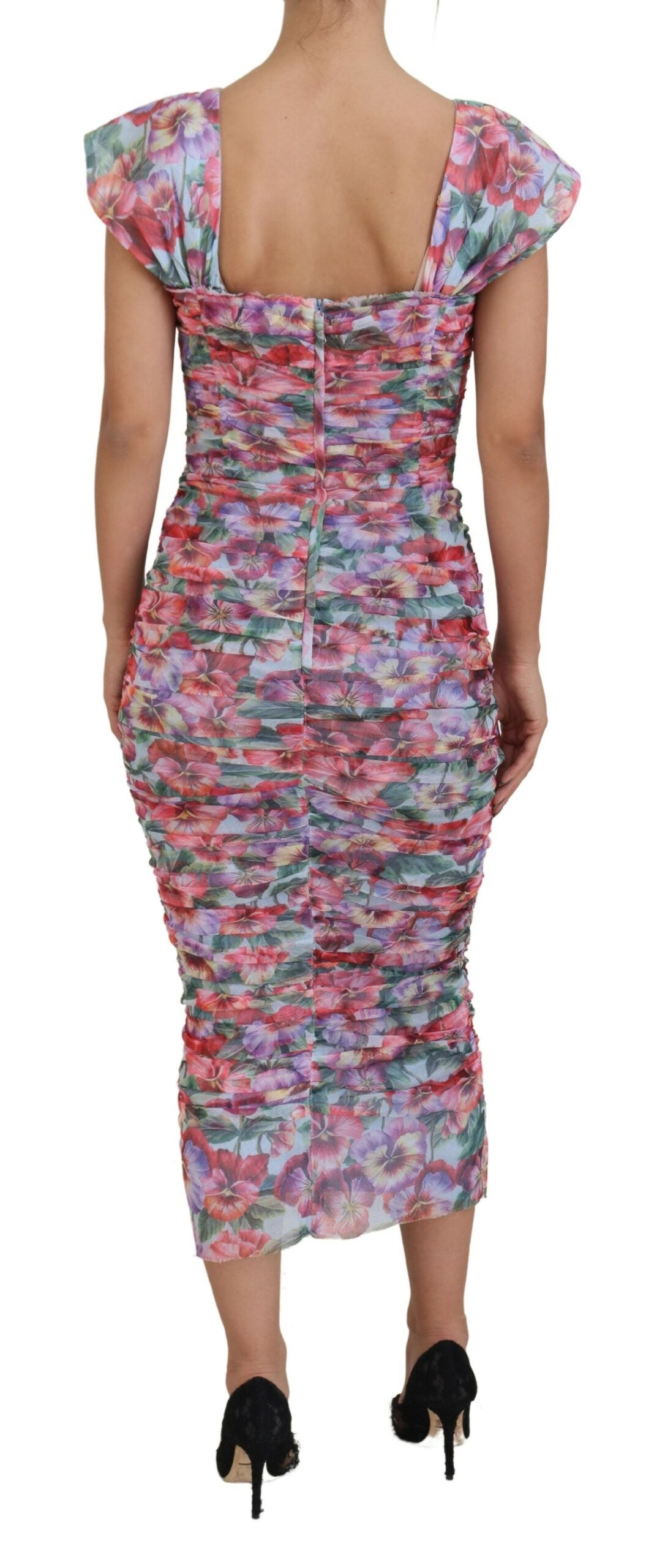 Enchanting Floral Midi Sheath Dress