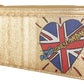 Elegant Gold Leather Long Wallet