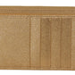 Elegant Gold Leather Long Wallet