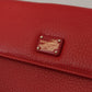Elegant Red Leather Bifold Continental Wallet