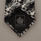 Elegant Floral Print Silk Bow Tie