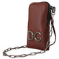 Elegant Leather Phone Pocket Wallet with Chain