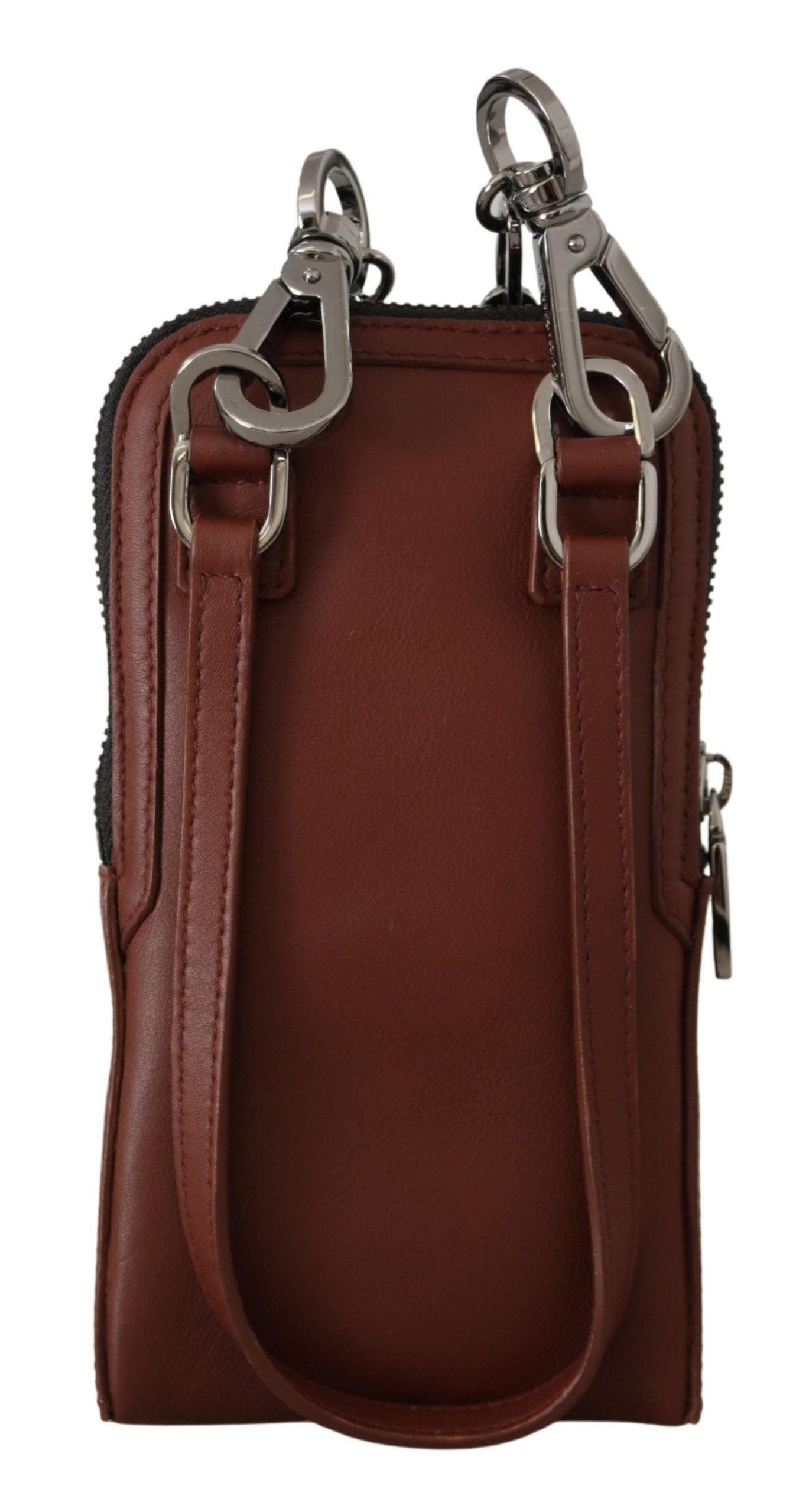 Elegant Leather Phone Pocket Wallet with Chain