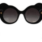 Chic Monochrome Embellished Sunglasses