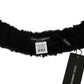 Elegant Black Lambskin Scarf