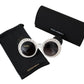 Chic Monochrome Embellished Sunglasses