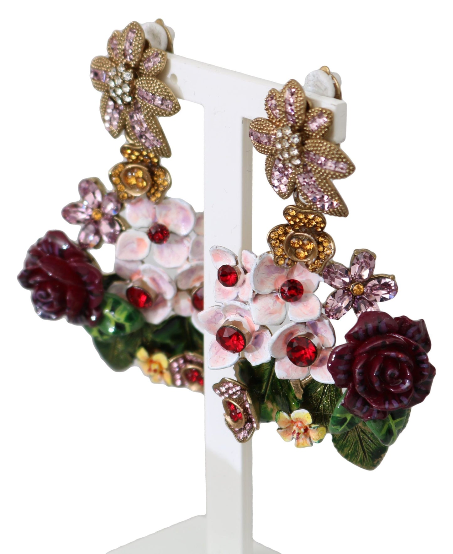 Elegant Fiori Bouquet Clip-on Earrings