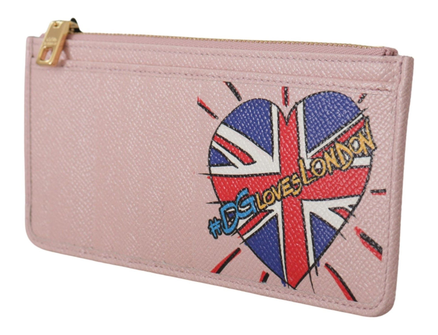 Pink Leather Long Wallet with Billslot