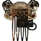 Elegant Gold Crystal Bow Hair Comb