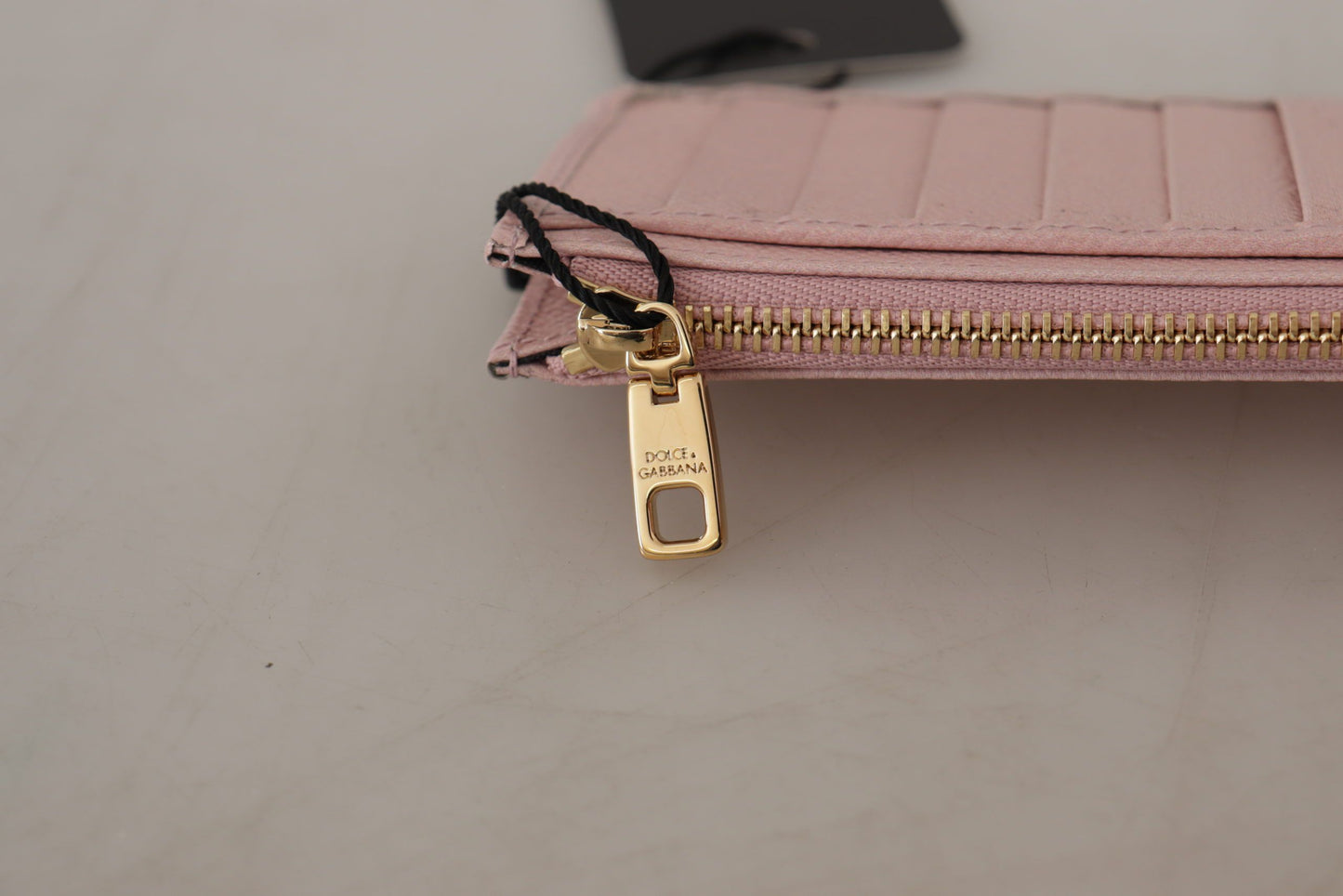 Pink Leather Long Wallet with Billslot