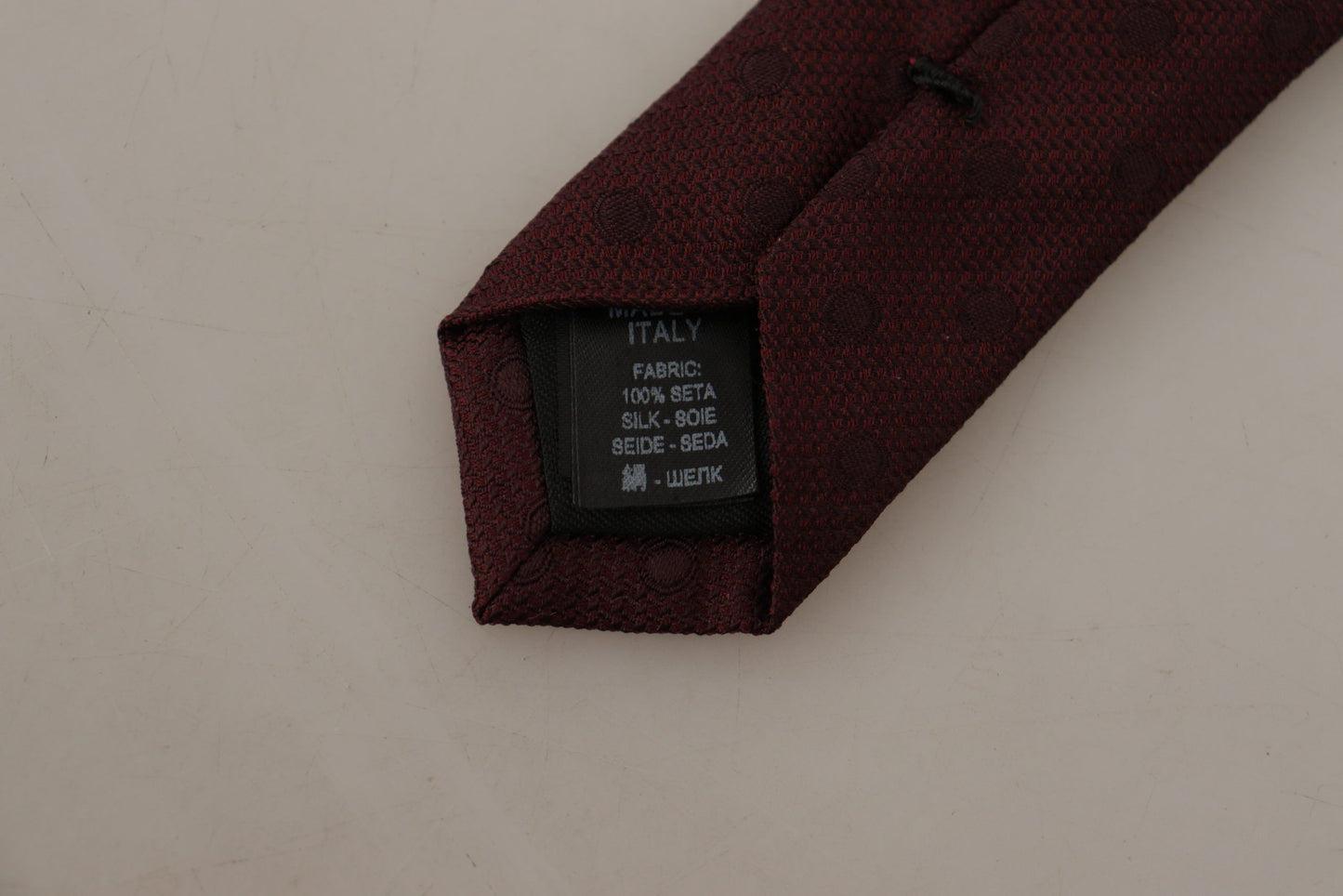 Elegant Maroon Silk Tie