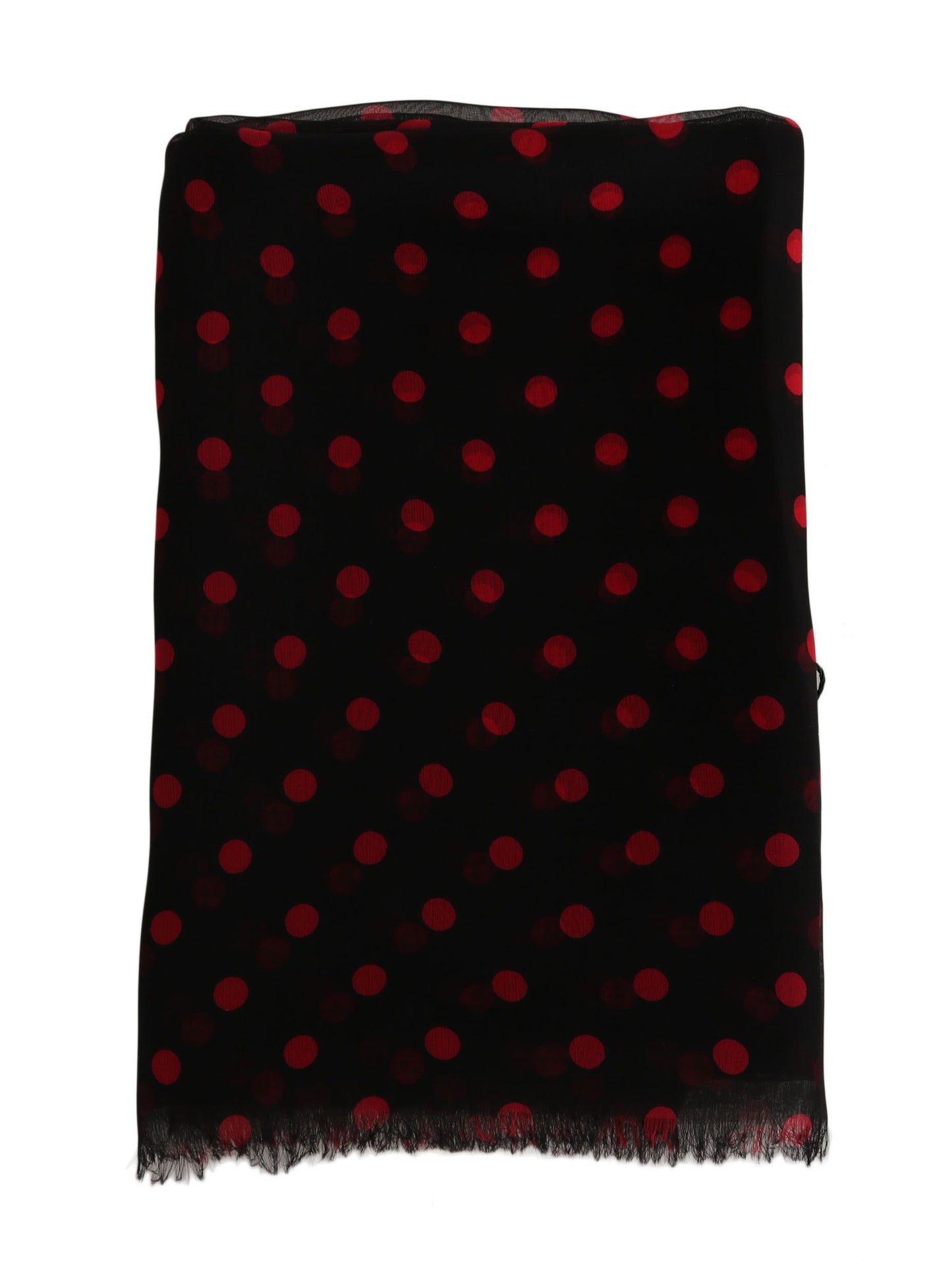 Elegant Silk Scarf Wrap in Black and Red