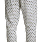 Elegant White Sweatpants with Gold Studs