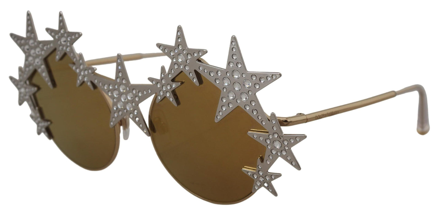 Gold Star Crystal Embellished Sunglasses