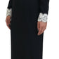Chic Black & White Midi Elegance Dress