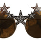 Gold Star Crystal Embellished Sunglasses