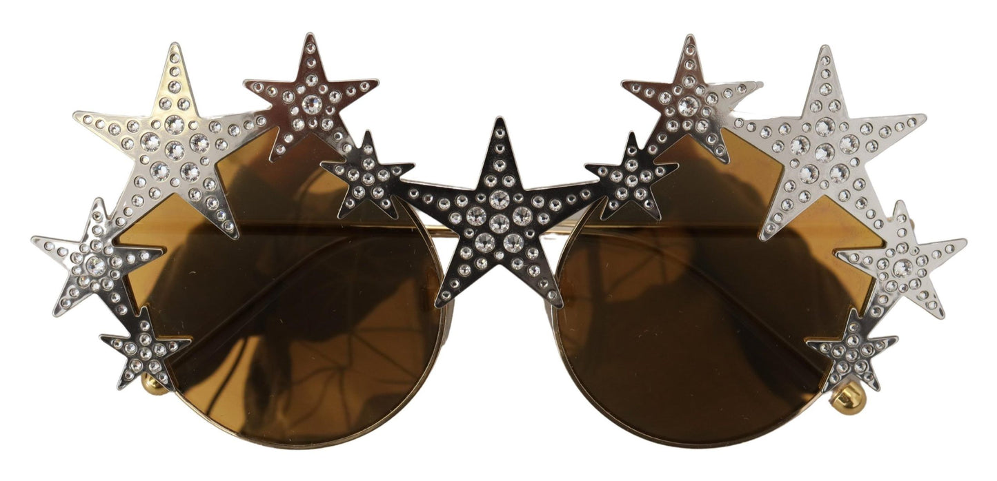 Gold Star Crystal Embellished Sunglasses