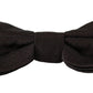 Elegant Silk Bow Tie with Brown Pattern