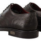 Elegant Black Leather Derby Shoes