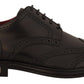 Elegant Black Leather Derby Shoes