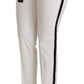 White High Waist Skinny Luxury Pants