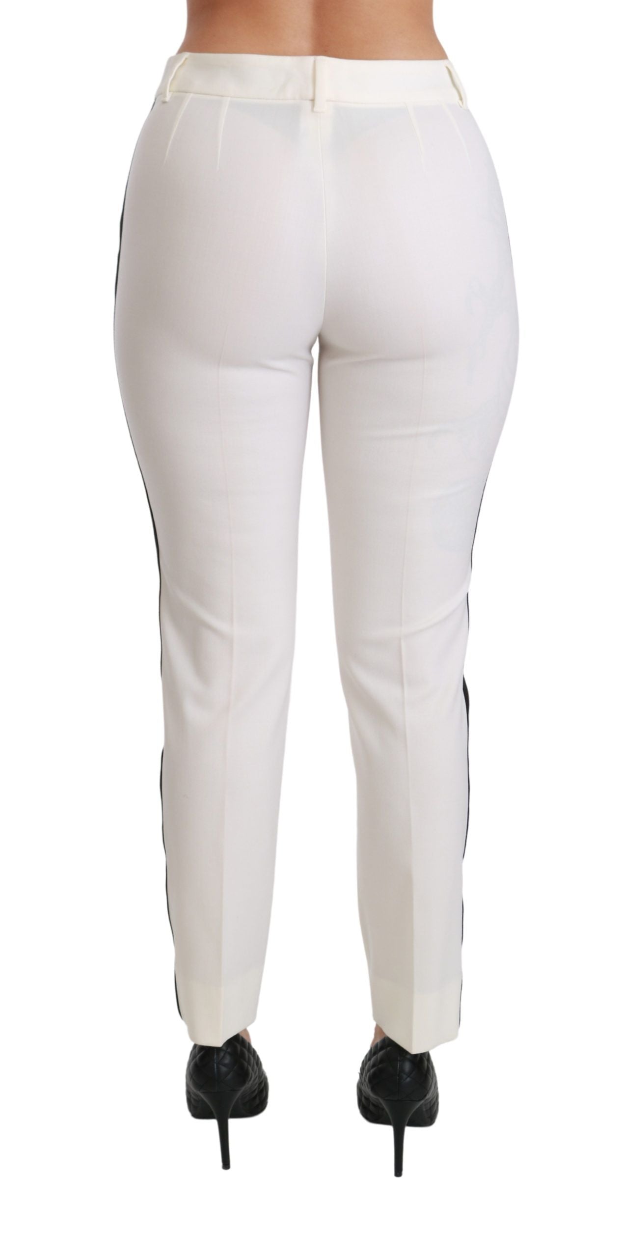 White High Waist Skinny Luxury Pants