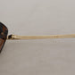 Elegant Cat Eye Sunglasses in Brown & Gold