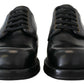Elegant Bordeaux Leather Lace-Up Formal Shoes