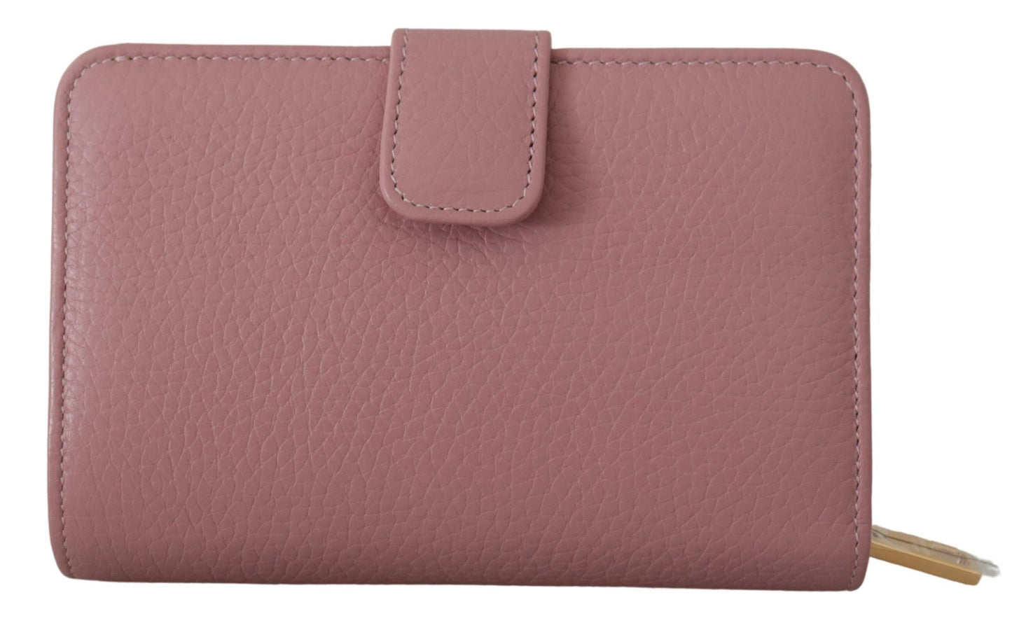 Elegant Pink Leather Continental Clutch