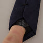Elegant Blue Silk Men's Tie