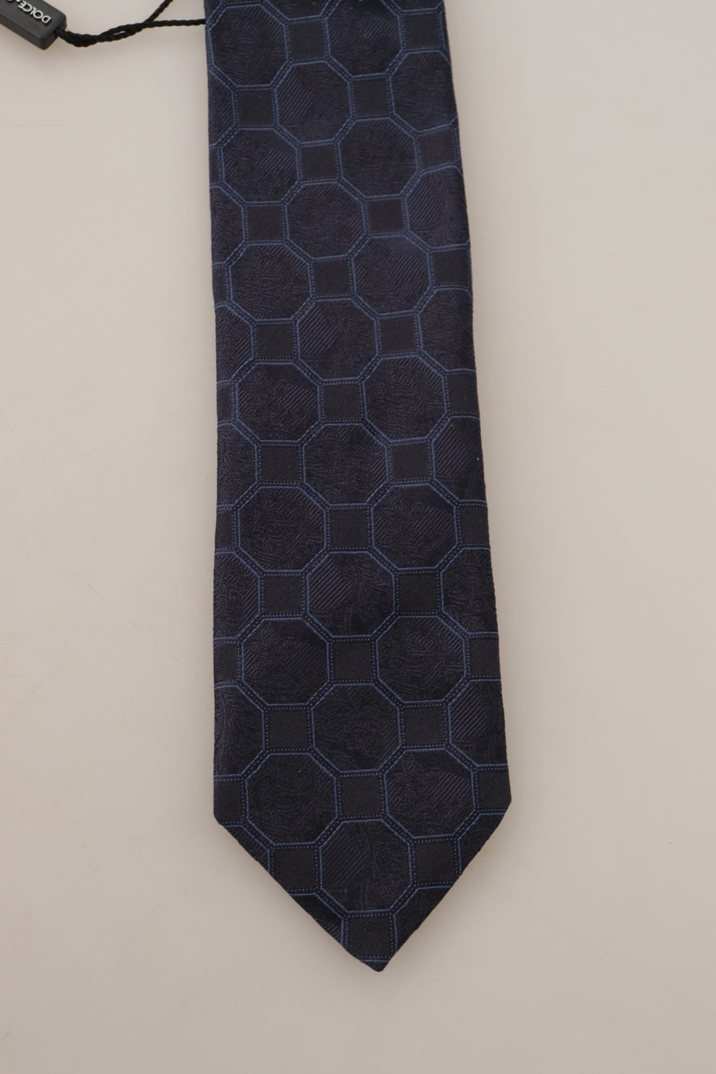 Elegant Silk Blue Necktie